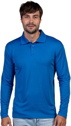 INGEAR Men's Polo Shirt Quick Dry Athletic Golf Tennis Performance Long Sleeve - Casual Office Uniform Wear – Activewear in Saudi Arabia
