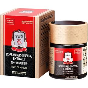Jung Kwan Jang Reneved Reded Red Ginseng Extract Paste (Hong Sam Jung) - Panax Ginseng Adaptogens - دعم الطاقة والمناعة ، خالية من الكافيين وخالية من الغلوتين (240 جرام ، 8.47 أوقية)