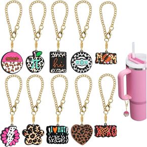 Charm Accessories for Stanley Cup 10 PCS Cute Handle Charm for Tumbler Gifts for Women