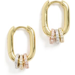 SHASHI Women's Cosmo Charm Huggies, Gold, One Size