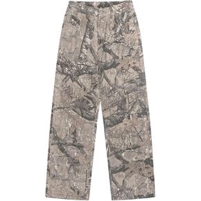 LaurelTree Camo Cargo Pants Straight Wide Leg Trousers Jeans Joggers Sweatpants with Pockets Stretch Fabric Woman Man