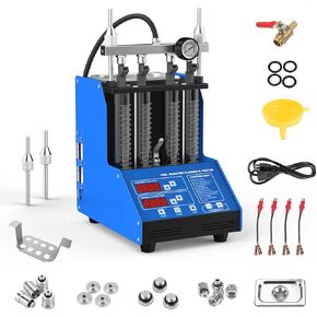 CMTOOL Fuel Injector Cleaner Machine, Ultrasonic Cleaning Kit, 9 Test Modes, Auto Fuel Injector Cleaner and Tester, Motorcycle Automotive Tool, 800ml Ultrasonic Tank