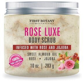 First Botany 100% Natural Tea Tree Oil Body & Foot Scrub with Salt - Best for Acne, Dandruff and Warts, Corns, Calluses, Athlete foot, Jock Itch & Body Odor