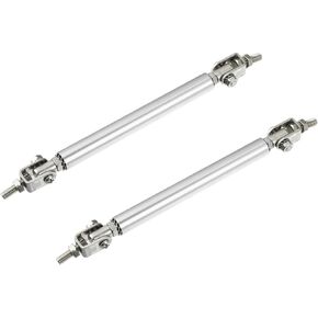 1PAIR 100MM 3.94 "قضبان الدعم العالمي لدعم الخائن القابل للتعديل الصمام الأمامي الصمام الشفة الدعامة قضيب الدعم قضبان الدعم للسيارة نغمة الفضة مستقرة