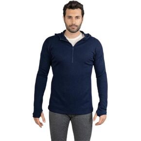 Men's Alpaca Wool Hoodie: 300 Lightweight Half-Zip