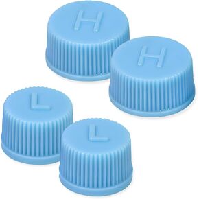 2 PCS Replacement Valve Caps for Car Air Conditioning, Leakproof R134a AC System Charging Port Caps Dust Cover, High & Low Pressure Valve Cap for Vehicle AC, Car Accessories in Saudi Arabia