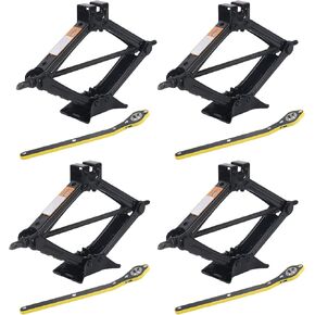 Car Jack Kit 4 Pack, Scissor Jack for Car 2 Ton/4409 lbs, Tire Jack Kit with Ratcheting Handle, Tire Changing Kit for Car, Portable Scissor Lift Jack
