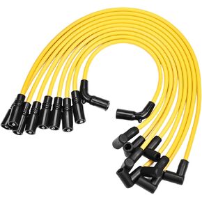 Spark Plug Wire Set Fit for Chevrolet Silverado 2500, Tahoe, Suburban 1500, Express 1500 2500, K1500, K2500 & Fit for GMC Yukon,Fit for Cadillac Escalade 1996-2003 Replaces# 9718Q 88862381 (Set of 9)