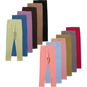 12 Pack Girls Leggings Pants Multipack for Kids Soft Soft Moving Stepgings High Cherged Bants Yoga Pants