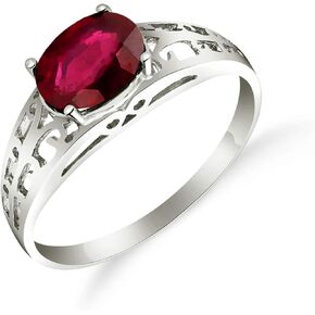 Galaxy Gold GG 1.15 CT 14K Gold Gold Filigree Solitaire Ring Ruby 2330