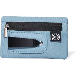 RFID Hidden Clip Stash Money Belt - Ultra Thin Anti-Theft Travel Pouch with Credit Card Slots for Women/Men, Perfect for International Travel, Daily Commute & Outdoor Activities (Black)