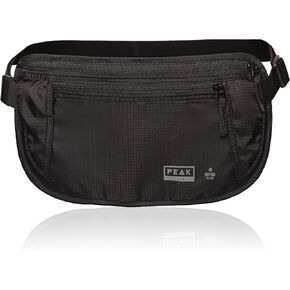 Peak Gear Money Belt for Travel - Large Size with RFID Blocking, Water-Resistant Nylon, and YKK Zippers (Beige, Large)