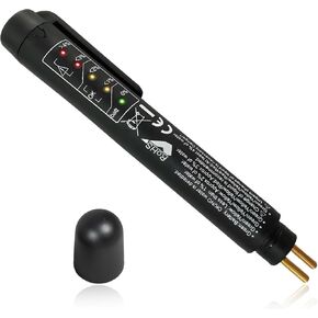 أداة اختبار سائل سائل الفرامل ، أداة اختبار تشخيص الفرامل التلقائية مع 5 مؤشرات LED ، محلل مركبة القلم اختبار الفرامل لـ DOT3 DOT4 DOT5.1 سائل الفرامل ، إكسسوارات السيارة