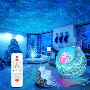 روسيتا ستار إشراف ، مصابيح LED Galaxy Projector لغرفة النوم ، جهاز عرض التحكم في التطبيق مع مكبر صوت بلوتوث وضوضاء بيضاء ، ضوء ليلي للأطفال البالغين ، عيد الميلاد ، الحفلات ، السقف ، ديكور الغرفة