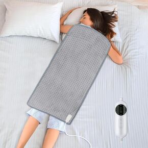 Large Heating Pad,OCSOSO Extra Large Heating Pad for Back Pain Relief Electric Heating for Period Cramps Knee Leg Pain Relief Moist/Dry Heat 10 Heat Setting (20"x40")