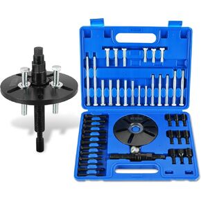 Harmonic Balancer Puller Removal & Install Tool Kit, Flywheel Remover Crankshaft Pulley Removal Installation Set, Steering Wheel Pulling Set (Red)