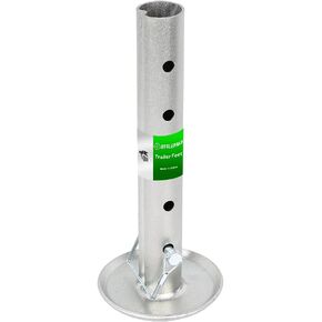 Adjustable Trailer Jack Foot Plate Fits 2-Inch Diameter Tube,Supports 5,000 lbs Capacity with Pin Base,12" Lift for Boat RV Camper Trailer