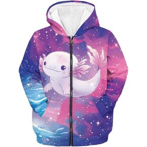 Zipper Hoodie for Kids Full Zip Up Sweatshirt Active Coat Hooded Pullover with Pockets Size 6-16 Boys Girls