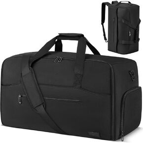 Garment Duffle Bag for Men Women,Convertible Garment Bags for Travel,Suit Carry-on Travel Bag Expandable with Shoes Compartment for Business Trip,Weekend,Wedding(Black)