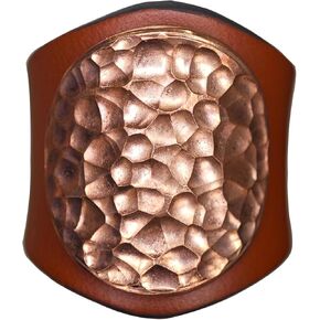 Western Hammered Leather Scarf Men Square Scarf Slide Ring Buckle 1Pcs, Handcrafted Cowhide Buckle, Bronze, Personalized Accessories, Men's Gifts