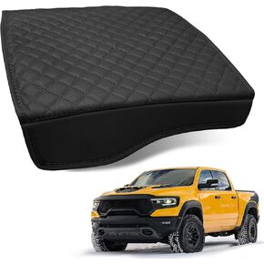Center Console Cover for 2019-2025 RAM 1500 Accessories, Leather Armrest Cover Pad Protection Seat Arm Rest Box Lid Accessories for 5th RAM1500