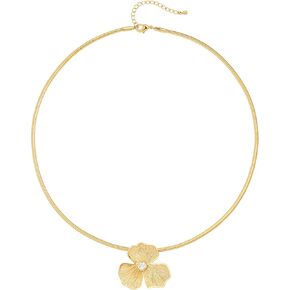 PEARLADA Statement 18k Gold Choker Necklace, Open Collar Necklace for Women, Boho Thick African Jewelry