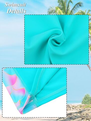Girls Rash Guard Swimsuit من قطعتين بدلة السباحة UPF 50+ Sun Proction Short Summer Beach Swimwear Size 5-14 Years in Kuwait