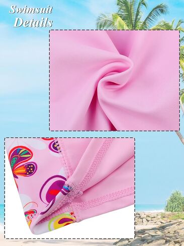 Girls Rash Guard Swimsuit من قطعتين بدلة السباحة UPF 50+ Sun Proction Short Summer Beach Swimwear Size 5-14 Years in Kuwait
