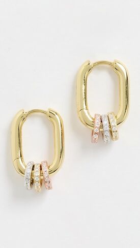 SHASHI Women's Cosmo Charm Huggies, Gold, One Size in Saudi Arabia