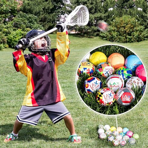 Lax sak sak practice practics lacrosse balls ، 1 ، 2 ، 3 ، 6 ، 12 ، 24 ، 36 ، 60 ، و 120 حزمة - نفس الوزن والحجم مثل كرات اللاكروس التنظيمية ، رائعة للممارسات الداخلية والخارج in Saudi Arabia