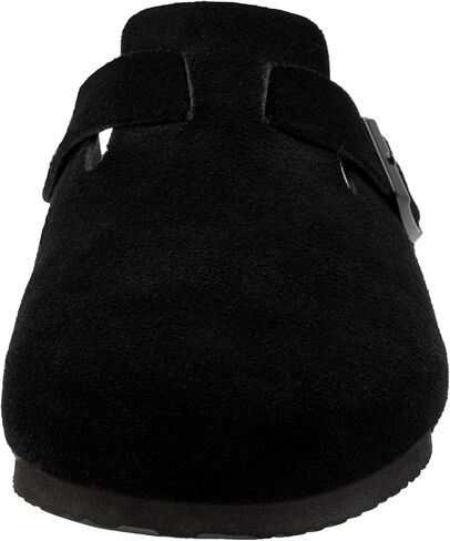 Women's Suede Clogs Men's Slip-On Mules Non-Slip Potato Shoes Arch Support Sandals with Adjustable Buckle for Indoor & Outdoor Use in Saudi Arabia