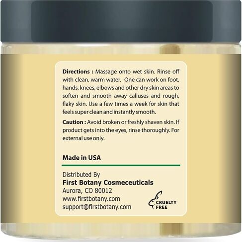 First Botany 100% Natural Tea Tree Oil Body & Foot Scrub with Salt - Best for Acne, Dandruff and Warts, Corns, Calluses, Athlete foot, Jock Itch & Body Odor in Saudi Arabia