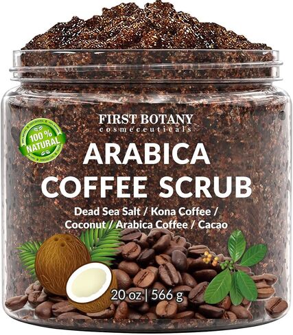 First Botany 100% Natural Tea Tree Oil Body & Foot Scrub with Salt - Best for Acne, Dandruff and Warts, Corns, Calluses, Athlete foot, Jock Itch & Body Odor in Saudi Arabia