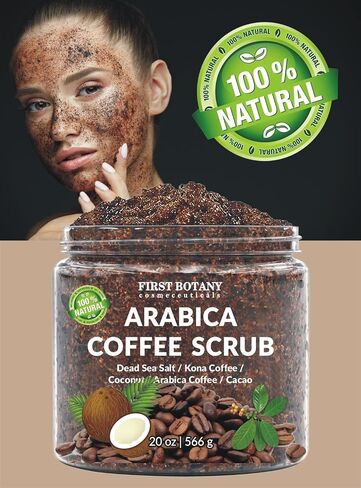 First Botany 100% Natural Tea Tree Oil Body & Foot Scrub with Salt - Best for Acne, Dandruff and Warts, Corns, Calluses, Athlete foot, Jock Itch & Body Odor in Saudi Arabia
