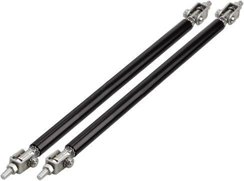 2 PCS Adjustable 8"-11" Bumper Lip Splitter Rods, Aluminum Alloy Front Splitter Strut Rods, Sporty Bumper Lip Reinforcement Accessories, Front Lip Support Rods for Most Cars (Black) in Kuwait