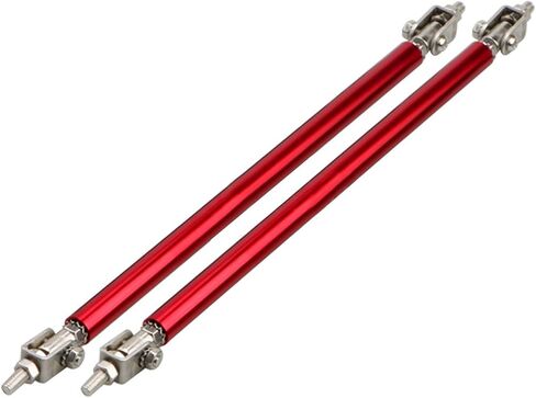2 PCS قابلة للتعديل 8 "-11" قضبان شفة المصد ، وقضبان تقويم ألومنيوم سبيكة الأمامية ، وملحقات تعزيز الشفاه الرياضية ، وقضبان الدعم الأمامية لمعظم السيارات (أسود) in Kuwait