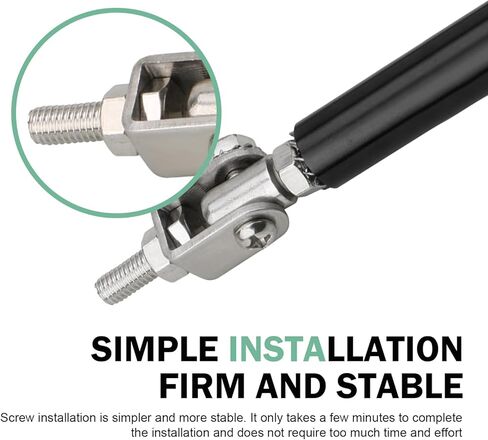 2 PCS Adjustable 8"-11" Bumper Lip Splitter Rods, Aluminum Alloy Front Splitter Strut Rods, Sporty Bumper Lip Reinforcement Accessories, Front Lip Support Rods for Most Cars (Black) in Kuwait