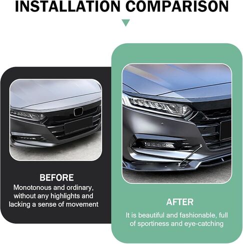 2 PCS Adjustable 8"-11" Bumper Lip Splitter Rods, Aluminum Alloy Front Splitter Strut Rods, Sporty Bumper Lip Reinforcement Accessories, Front Lip Support Rods for Most Cars (Black) in Kuwait