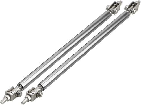 2 PCS قابلة للتعديل 8 "-11" قضبان شفة المصد ، وقضبان تقويم ألومنيوم سبيكة الأمامية ، وملحقات تعزيز الشفاه الرياضية ، وقضبان الدعم الأمامية لمعظم السيارات (أسود) in Kuwait