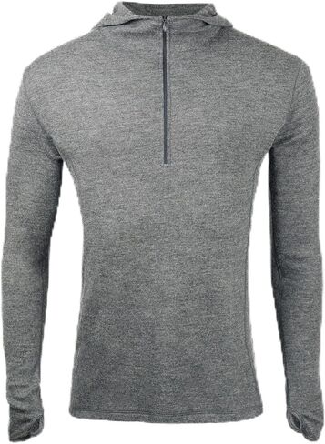 Men's Alpaca Wool Hoodie: 300 Lightweight Half-Zip in Saudi Arabia