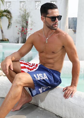 ALISISTER Mens Swim Trunks with Compression Liner Bathing Suit Summer Swimming Shorts in Saudi Arabia