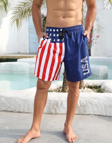 ALISISTER Mens Swim Trunks with Compression Liner Bathing Suit Summer Swimming Shorts in Saudi Arabia