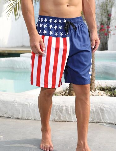 ALISISTER Mens Swim Trunks with Compression Liner Bathing Suit Summer Swimming Shorts in Saudi Arabia