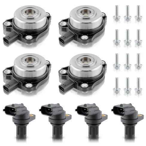 Autokay 4 Set PC Camshaftaint Sensor ومجموعة ملفات الألفية المغناطيسية الضباط الملائمة لـ Mercedes-Benz C CLK CLS E G GL GLK ML S SL SLK 2005-2015 Re#2720510077 2720510177 0009050443 0041530728 in Saudi Arabia