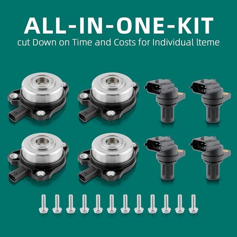 Autokay 4 Set PC Camshaftaint Sensor ومجموعة ملفات الألفية المغناطيسية الضباط الملائمة لـ Mercedes-Benz C CLK CLS E G GL GLK ML S SL SLK 2005-2015 Re#2720510077 2720510177 0009050443 0041530728 in Saudi Arabia