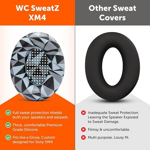 WC SweatZ XM4 - Patented Earpad Sweat Covers for Sony WH-1000XM4 in Kuwait