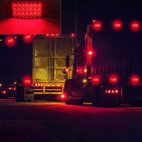 2pcs 6" 21 LED Rectangle Lateral Marker Lights, Clear Marker Lights, Trailer Lights 12V 6x2 Rectangle Surface Mount, IP68 Waterproof for Trucks Trailers Campers Boats Vessels (Yellow) in Saudi Arabia