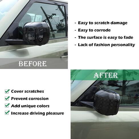 PIUGILH Rearview Mirror Cover Compatible with Land Rover Defender 2020 2021 2022 2023 2024, ABS Rearview Mirror Anti-scratch Protection Trim, 2Pcs in Saudi Arabia