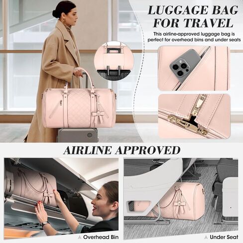 RAINSMORE Garment Bags for Travel Women Leather Convertible Garment Duffle Bag With Shoe Pouch,Large Carry On Garment Bag Dress Suit Business Travel Bags Beige in Saudi Arabia