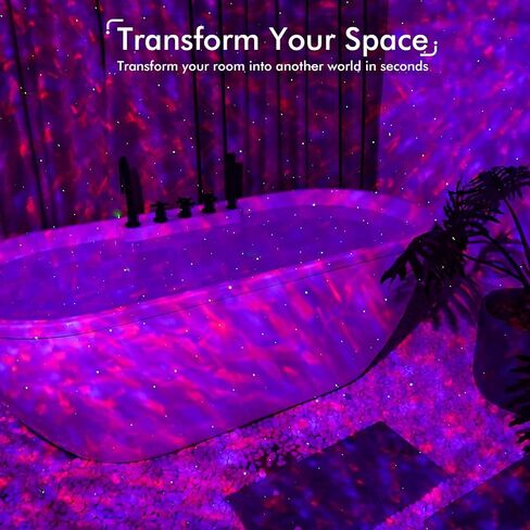 Rossetta Star Projector, Galaxy Projector LED Lights for Bedroom, App Control Projector with Bluetooth Speaker and White Noise, Night Light for Kids Adults, Christmas, Party, Ceiling, Room Decor in Saudi Arabia